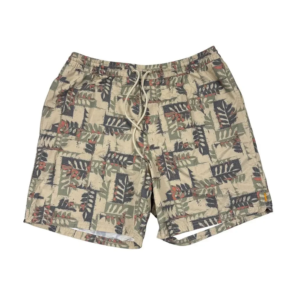 Quiksilver Waterman Swim Trunks Shorts Men’s XL Tropical 6.5” Inseam Lined